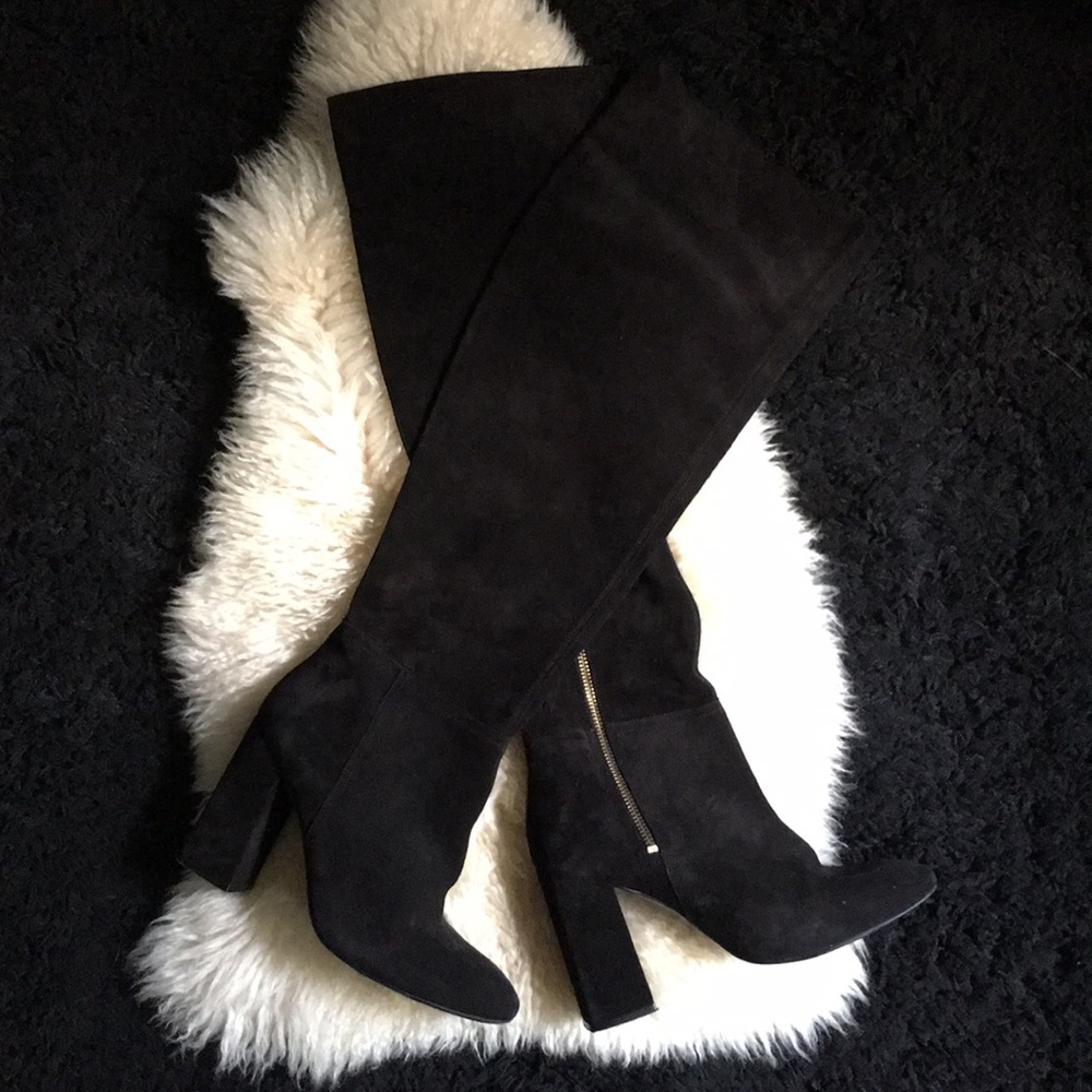 $178 FREE PEOPLE SLOUCHY SUEDE OTK BOOTS REVOLVE 8